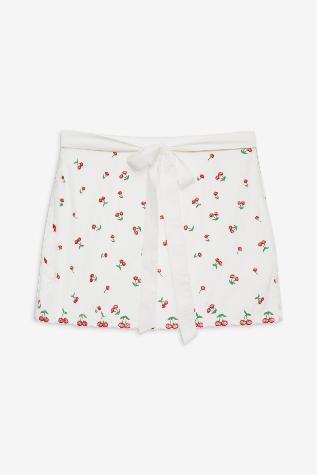 Beaded Cherries Apron — Red