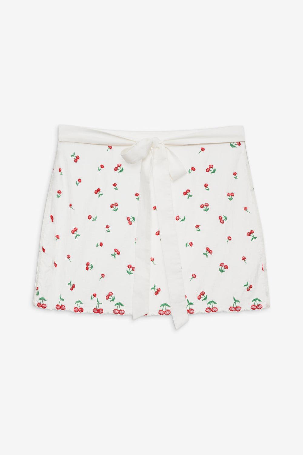 Beaded Cherries Apron — Red