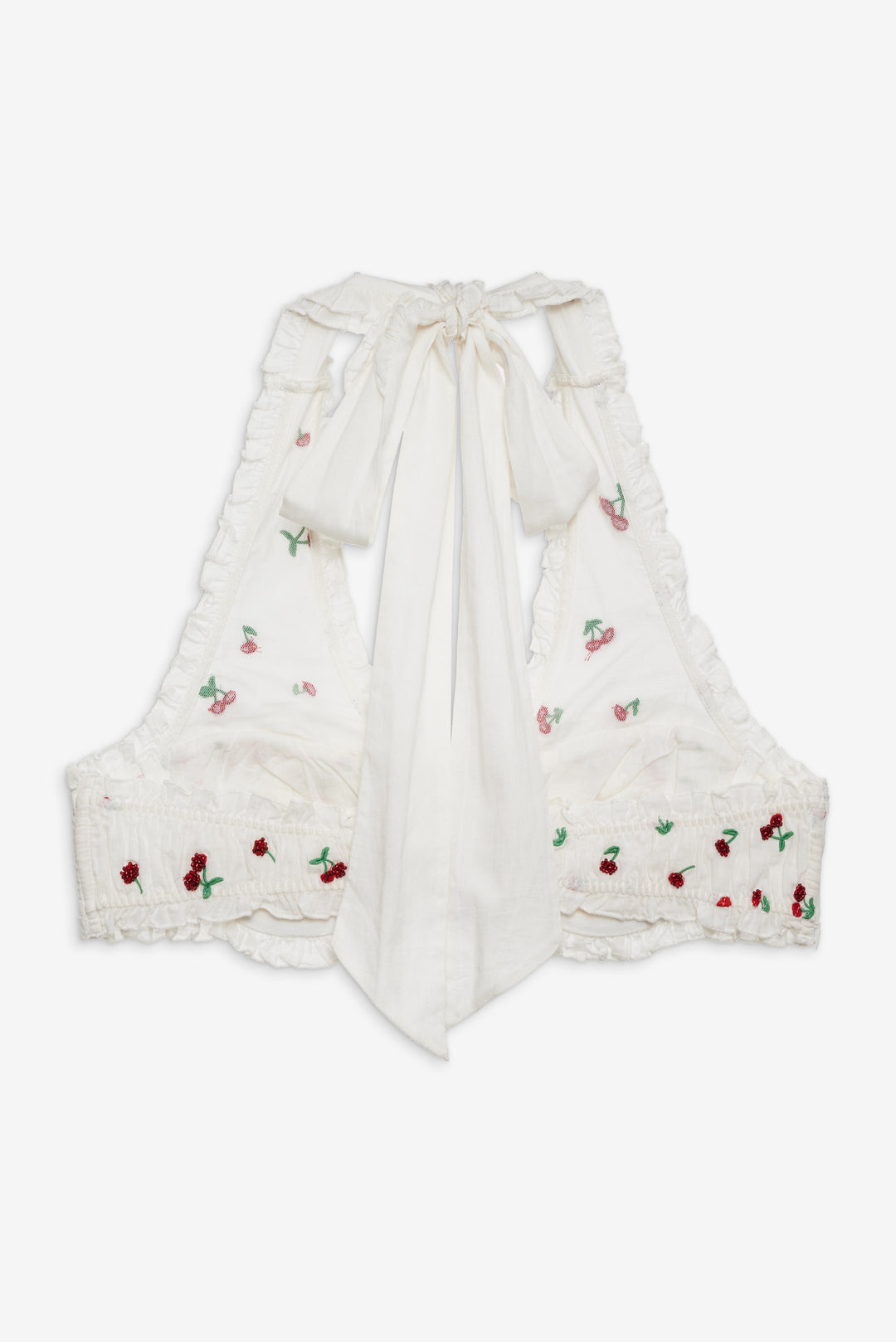 Beaded Cherries Underwire Bra — Red