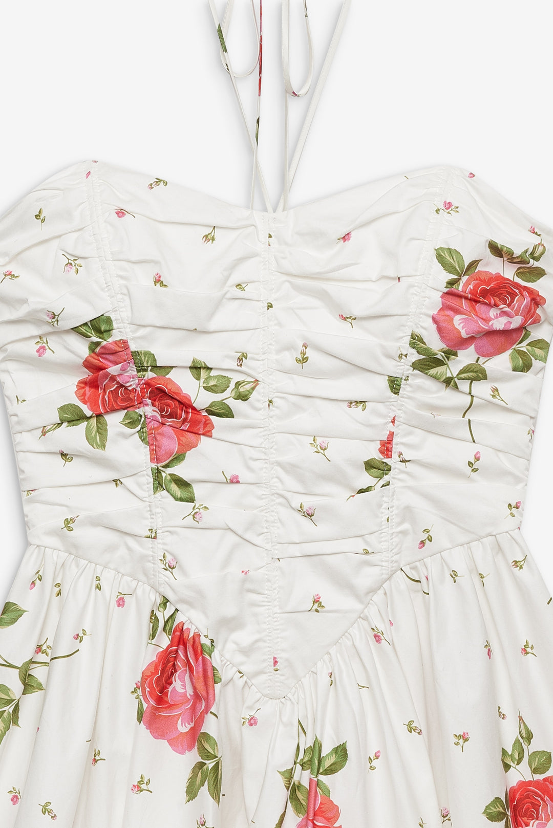 Rosebud Corset Mini Dress — White
