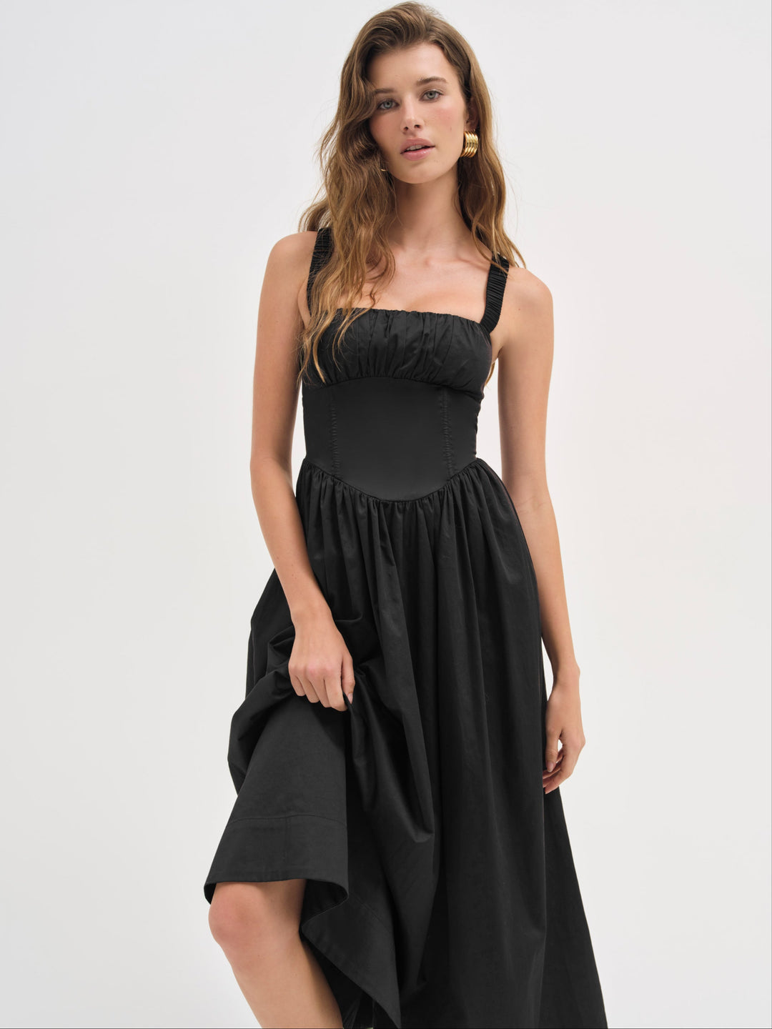 Etienne Midi Dress — Black