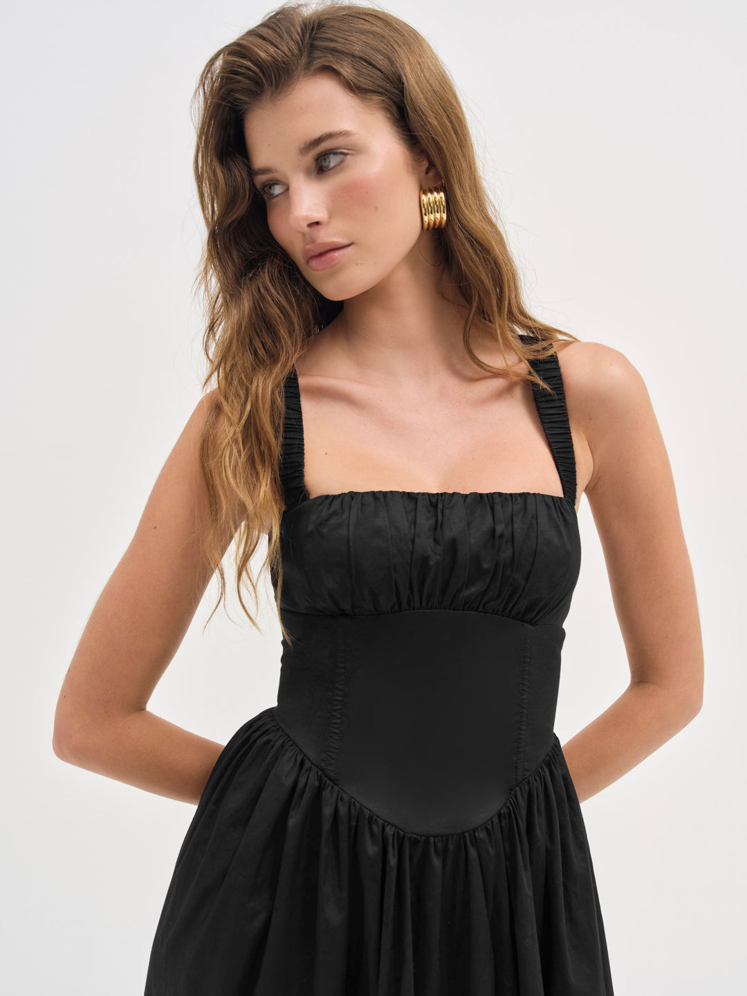 Etienne Midi Dress — Black