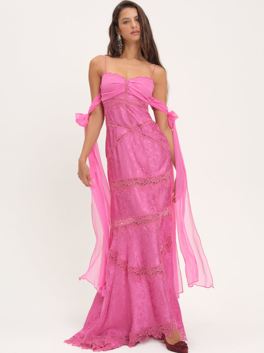 Rita Lace Gown — Pink