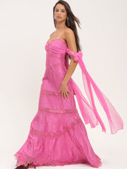 Rita Lace Gown — Pink