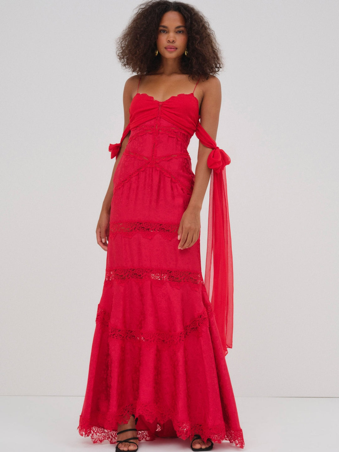 Rita Lace Gown — Red