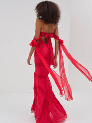 Rita Lace Gown — Red