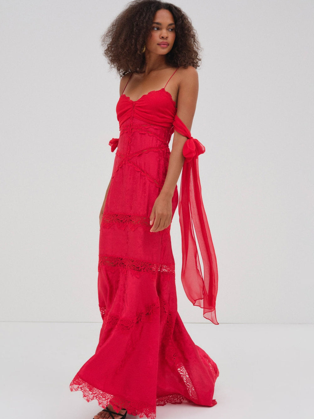 Rita Lace Gown — Red