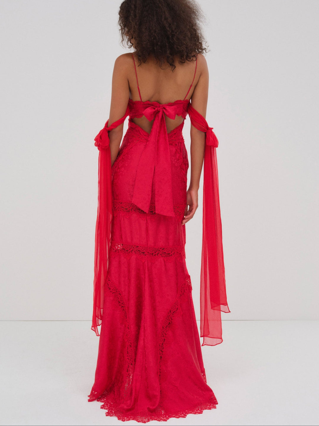 Rita Lace Gown — Red