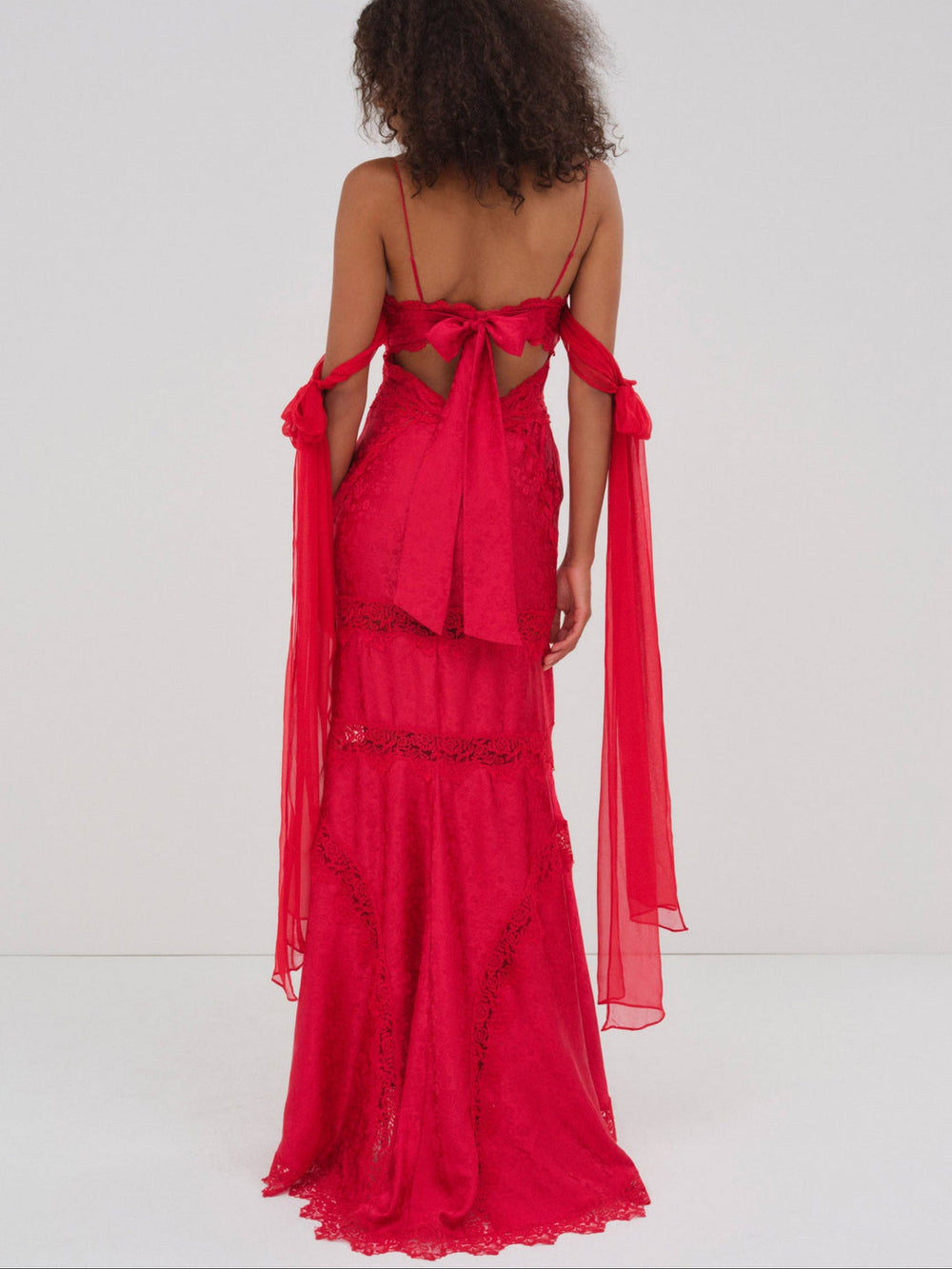 Rita Lace Gown — Red