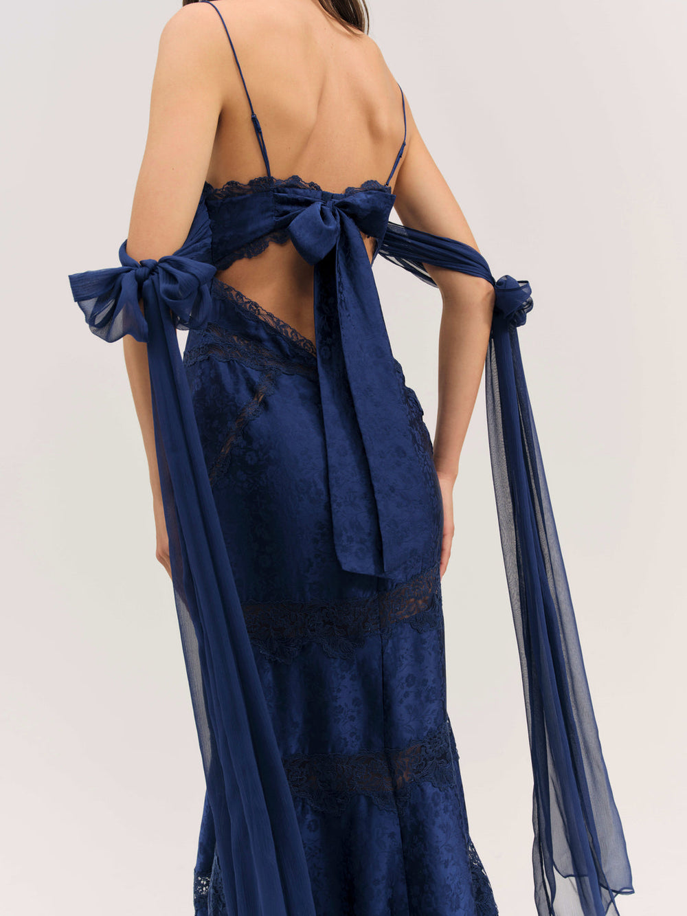 Rita Lace Gown — Navy