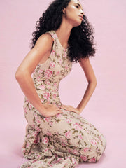 Esme Rose Embroidered Gown — Pink