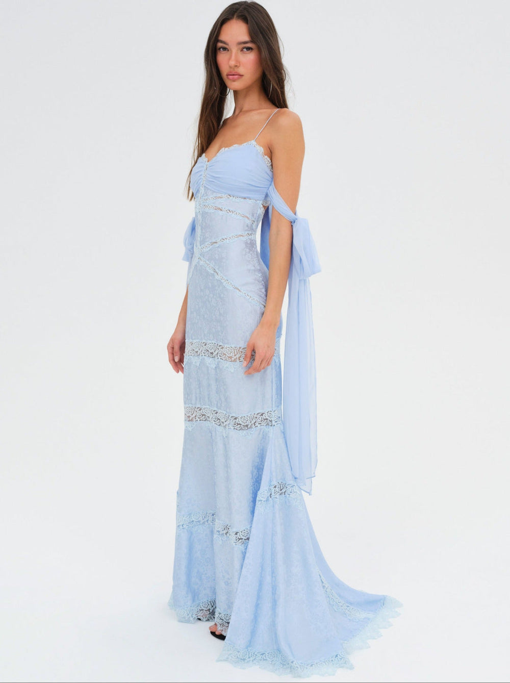 Rita Lace Gown — Blue