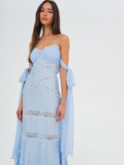 Rita Lace Gown — Blue