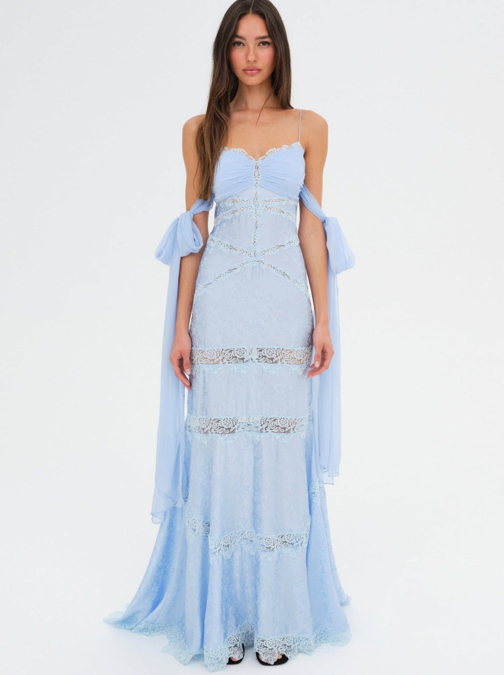 Rita Lace Gown — Blue