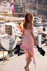 Raspberry Rose Mini Dress — Pink