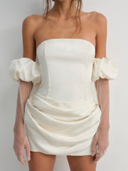 Serena Mini Dress — Cream