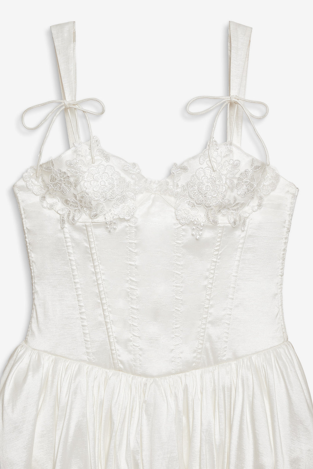 Antoinette Taffeta Gown — White