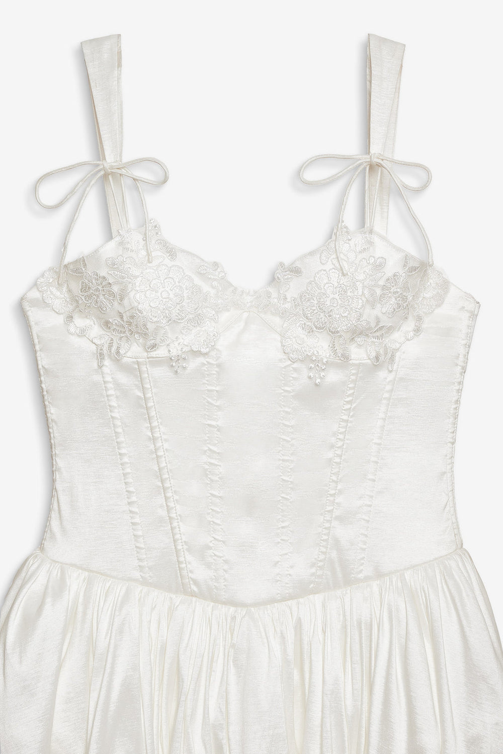 Antoinette Taffeta Gown — White