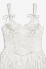Antoinette Taffeta Gown — White