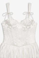 Antoinette Taffeta Gown — White