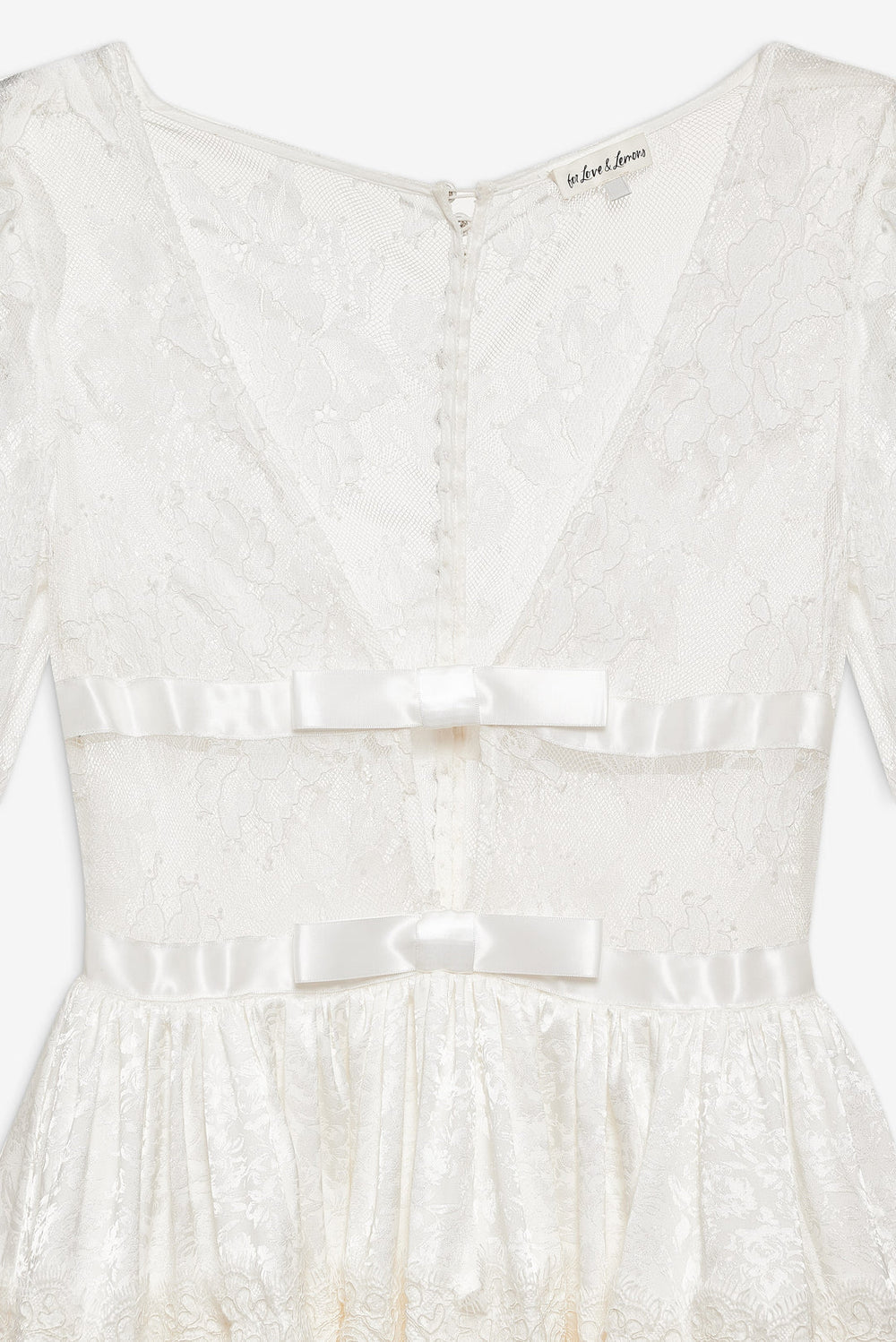 Annabelle Lace Mini Dress — Cream