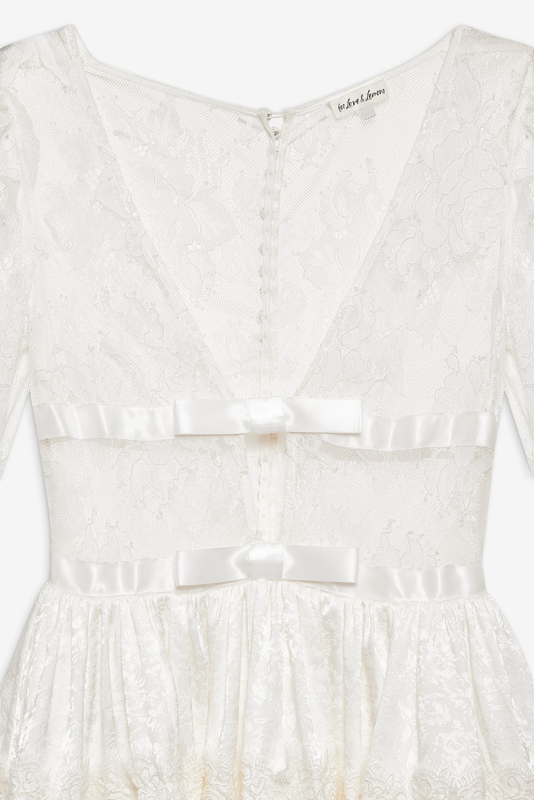 Annabelle Lace Mini Dress — Cream