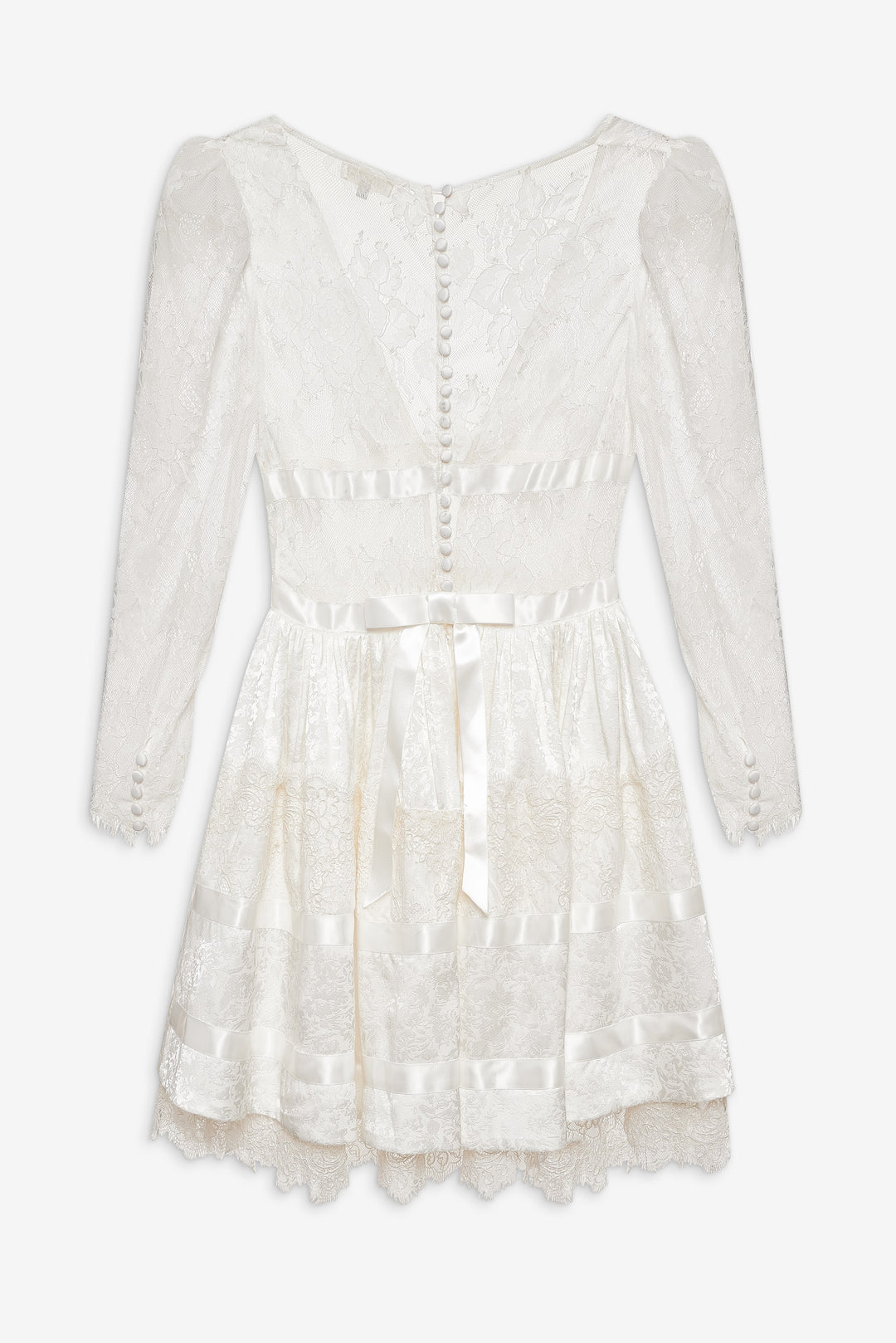 Annabelle Lace Mini Dress — Cream