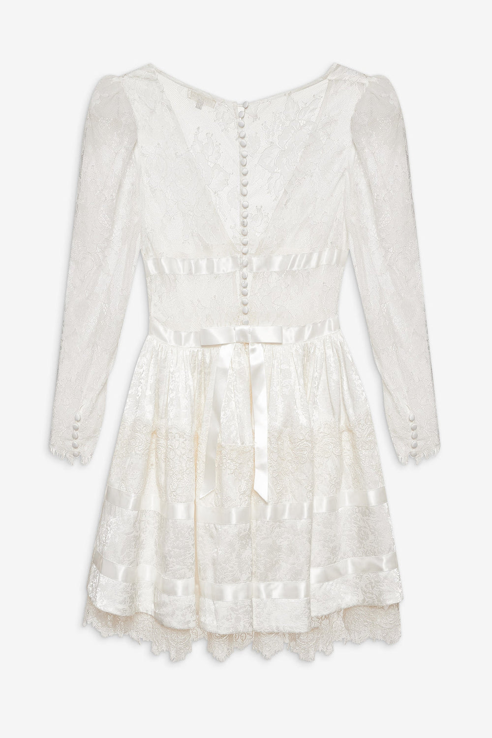 Annabelle Lace Mini Dress — Cream