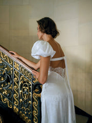 Aurelia Jacquard Gown — White
