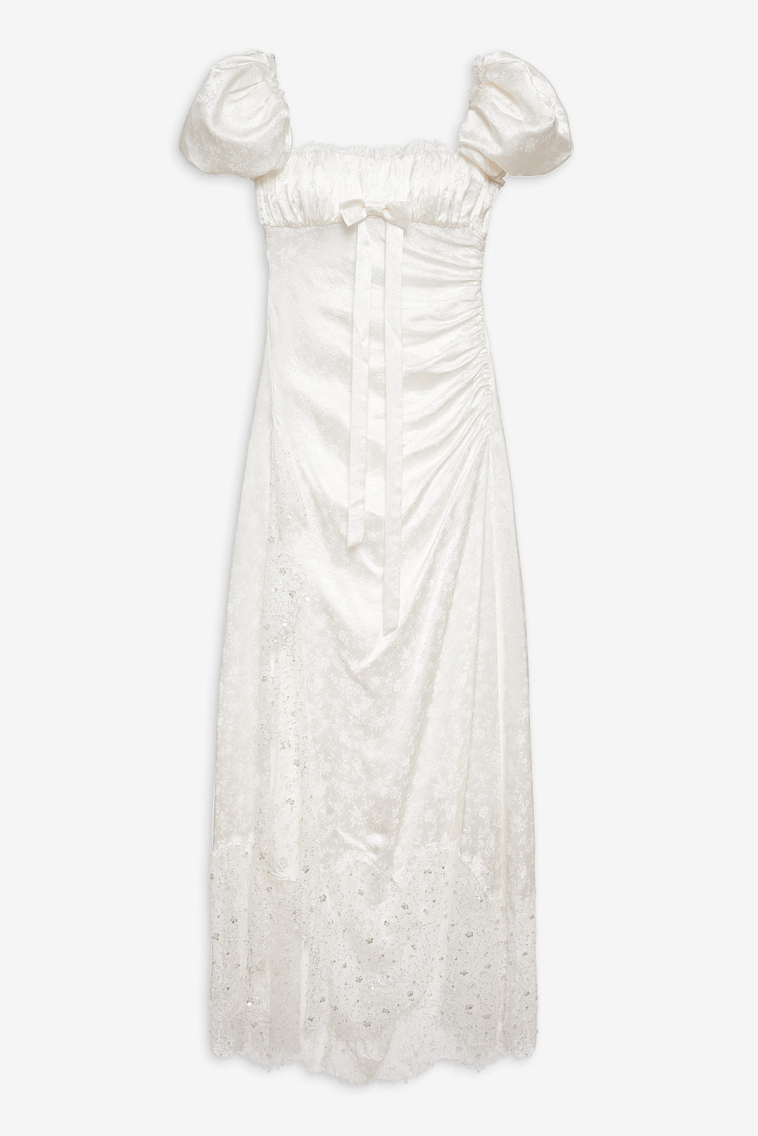 Aurelia Jacquard Gown — White