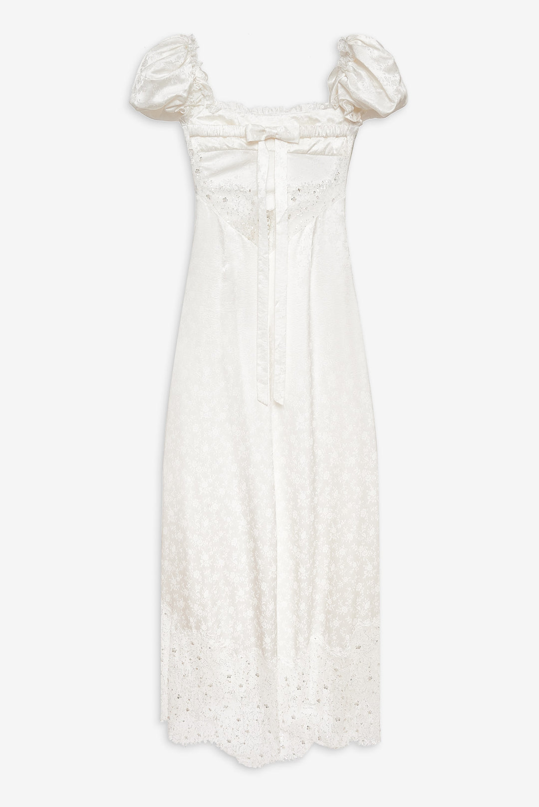 Aurelia Jacquard Gown — White