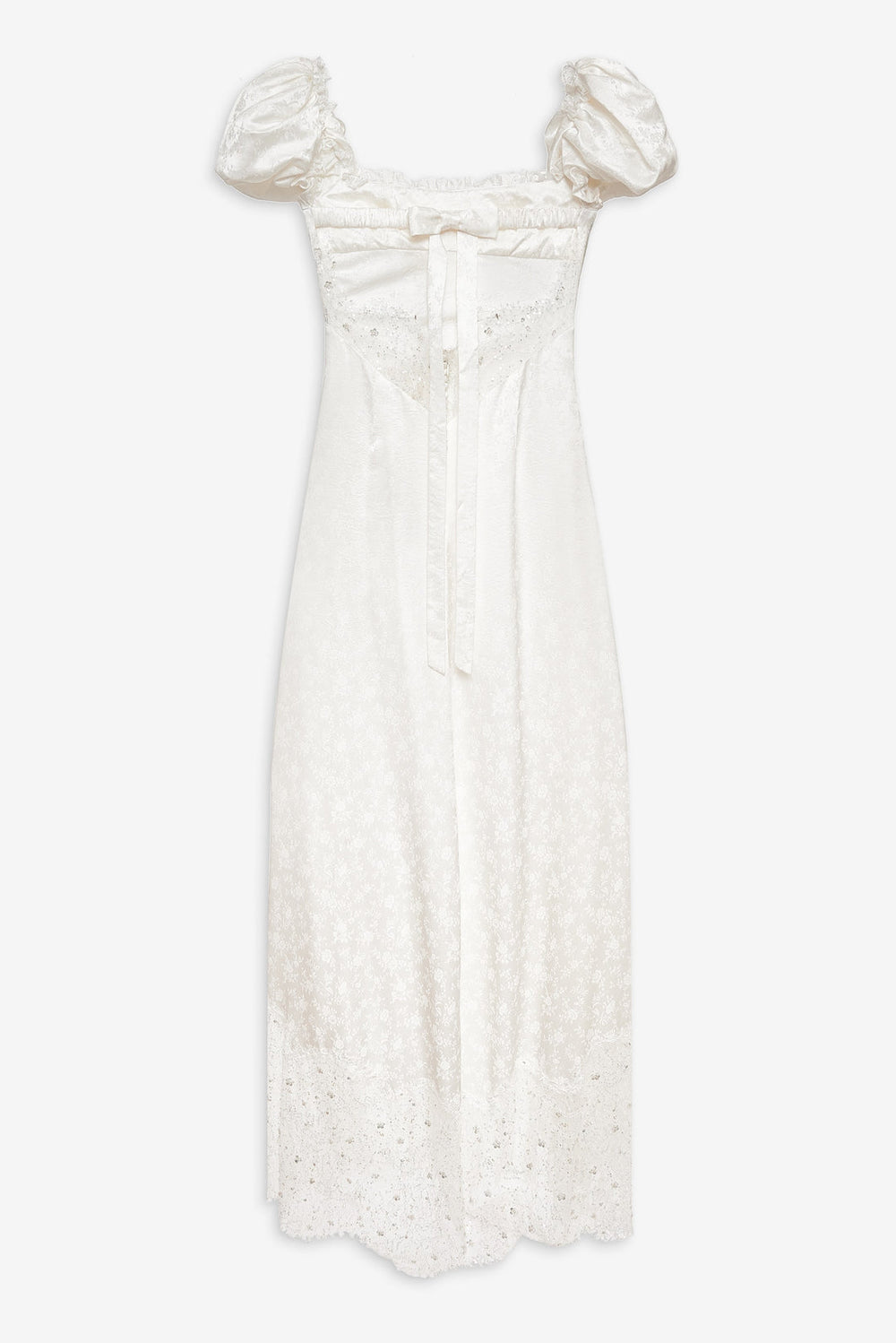 Aurelia Jacquard Gown — White
