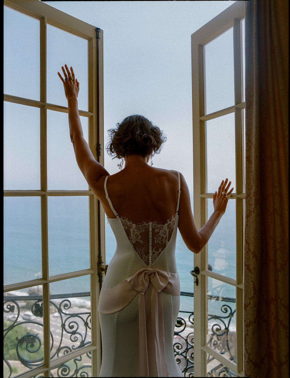 Eliana Gown — White Pink