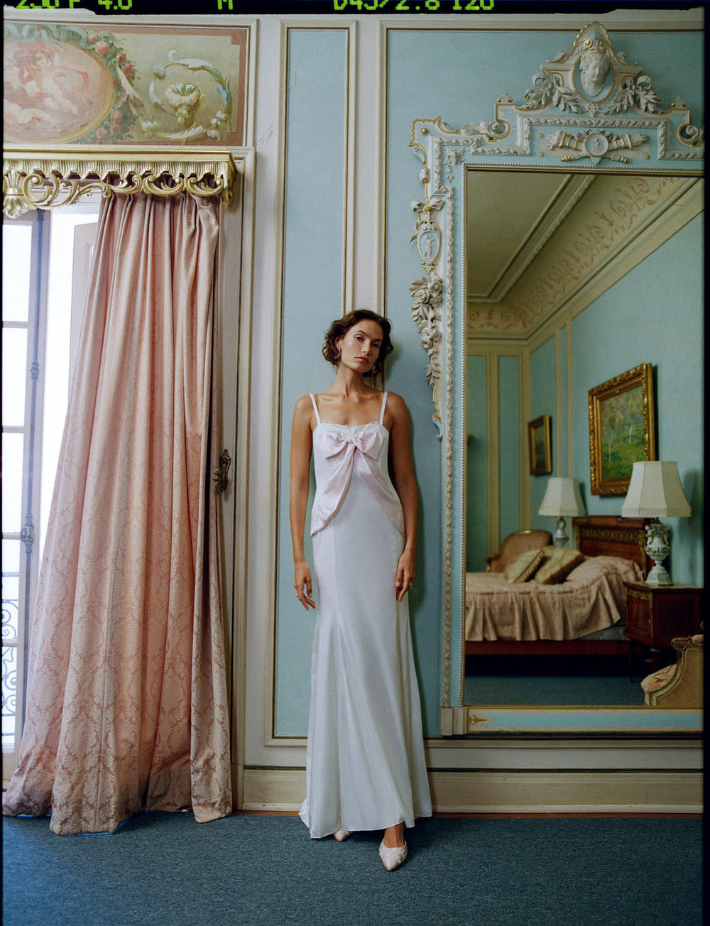 Eliana Gown — White Pink