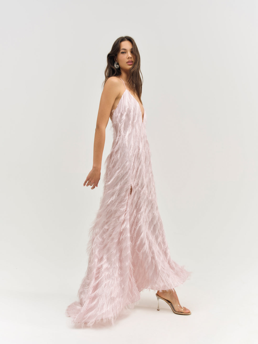 Heidi Fringe Maxi Dress — Pink