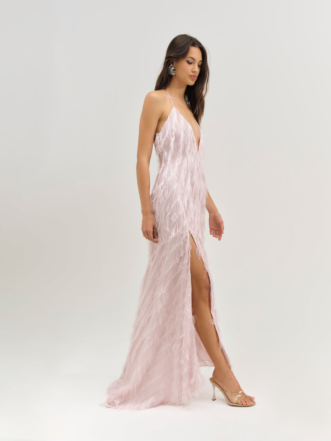 Heidi Fringe Maxi Dress — Pink