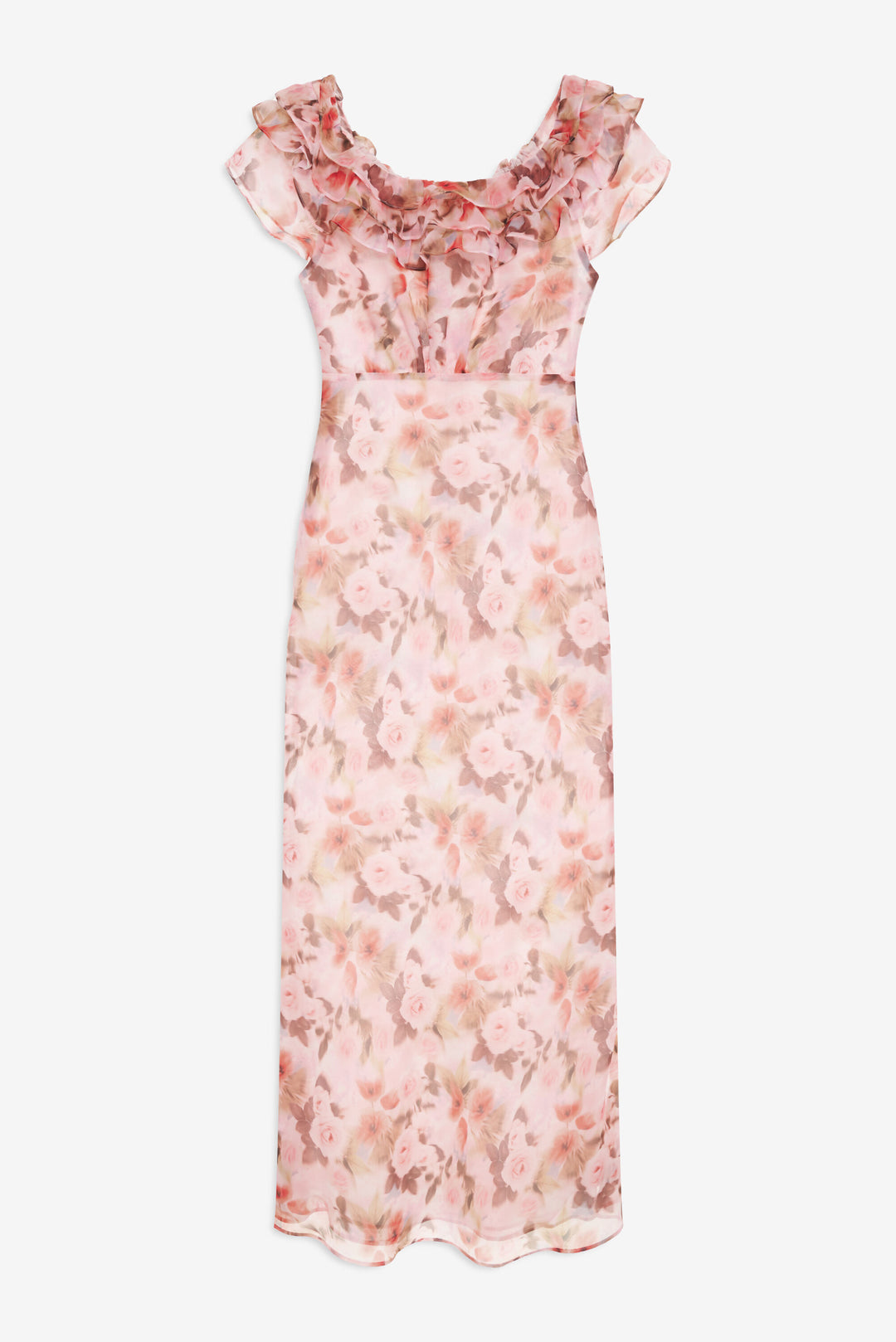 Fallen Floral Maxi Dress — Pink