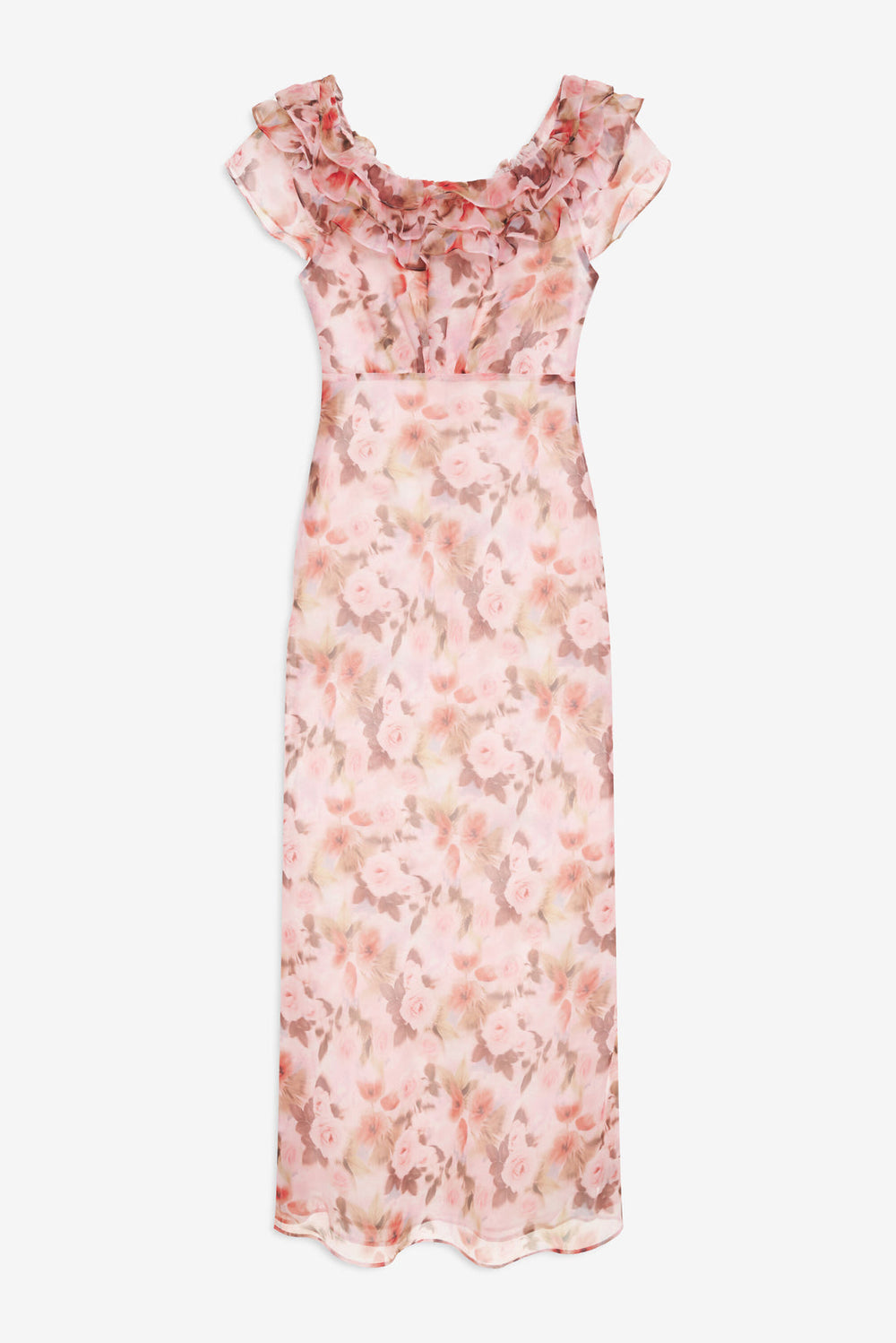 Fallen Floral Maxi Dress — Pink