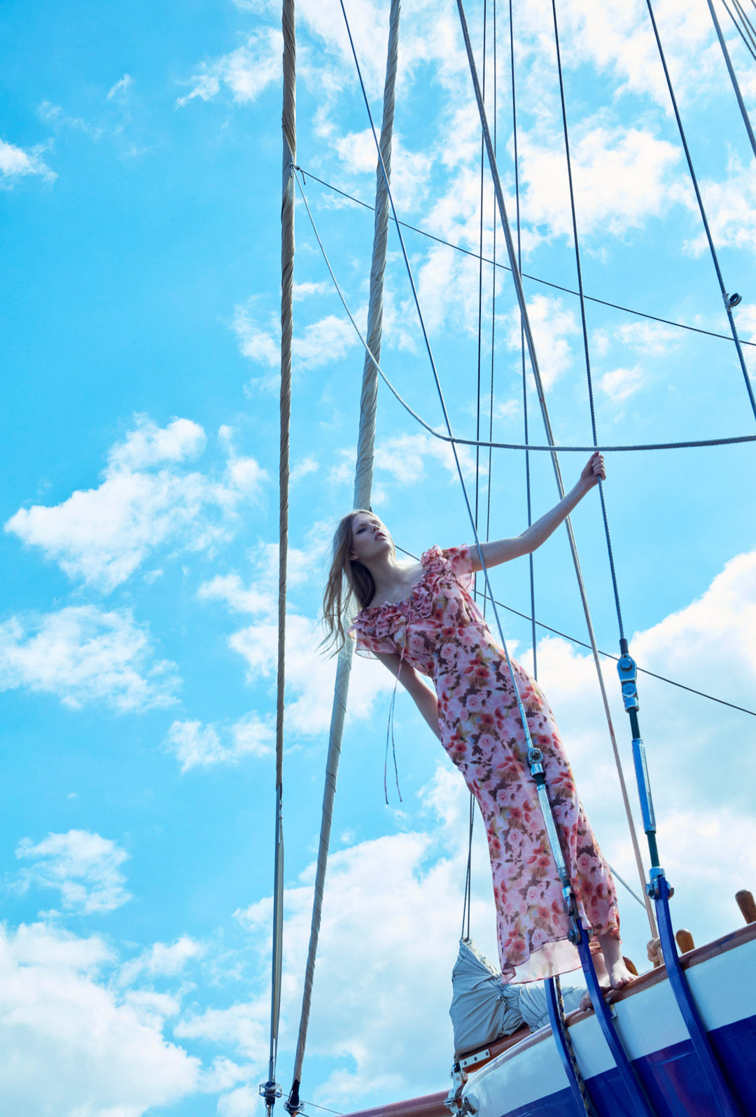 Fallen Floral Maxi Dress — Pink