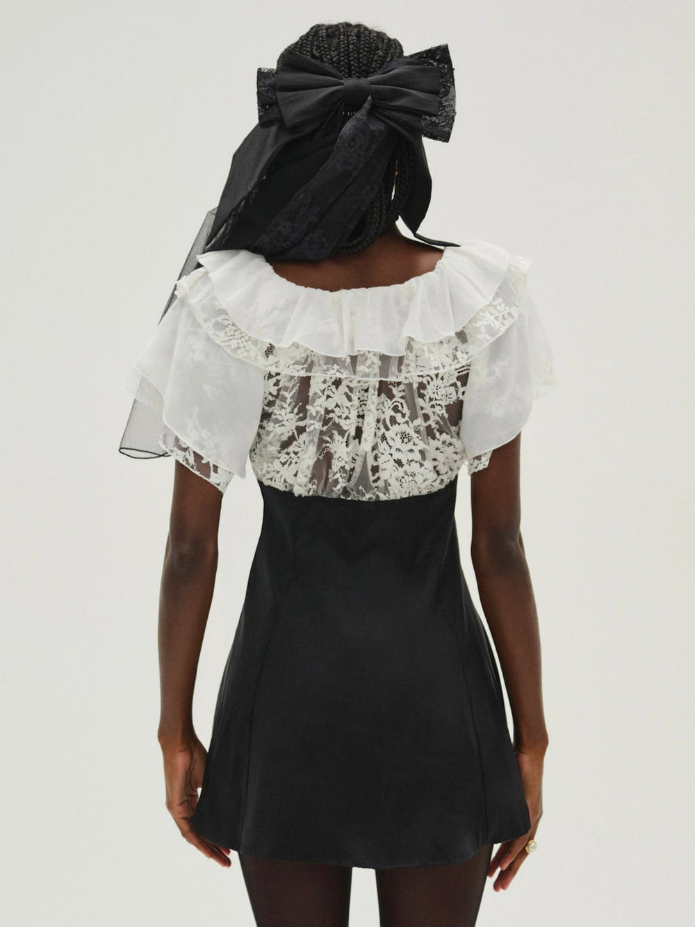 Holiday Lace Mini Dress — White