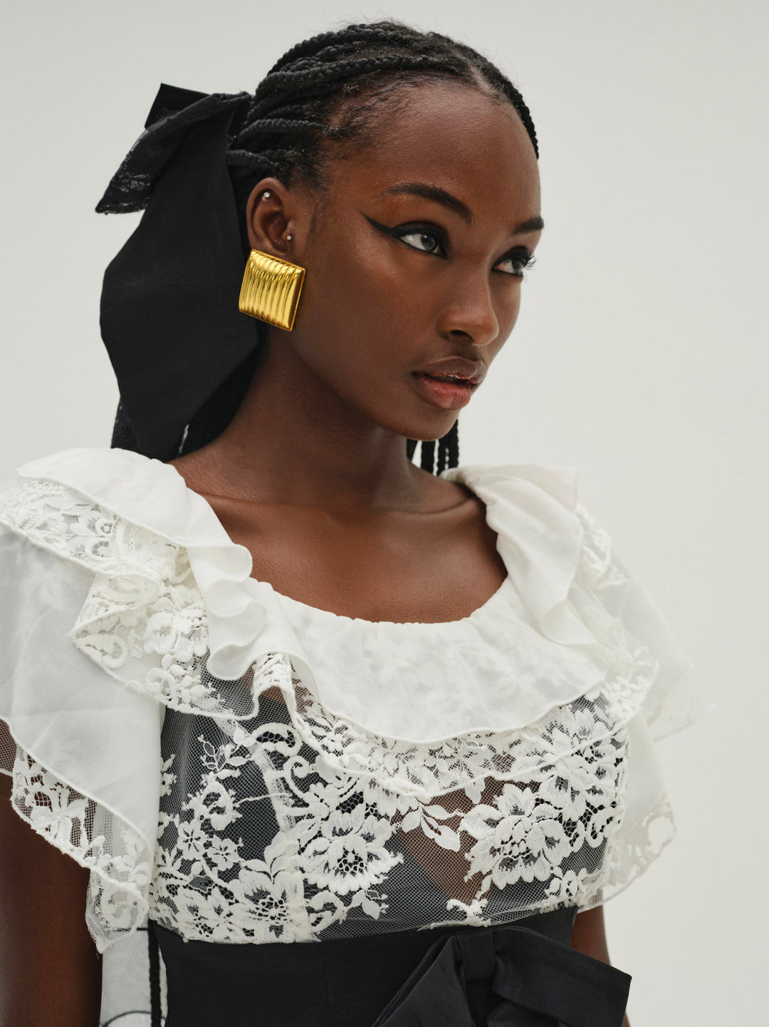 Holiday Lace Mini Dress — White