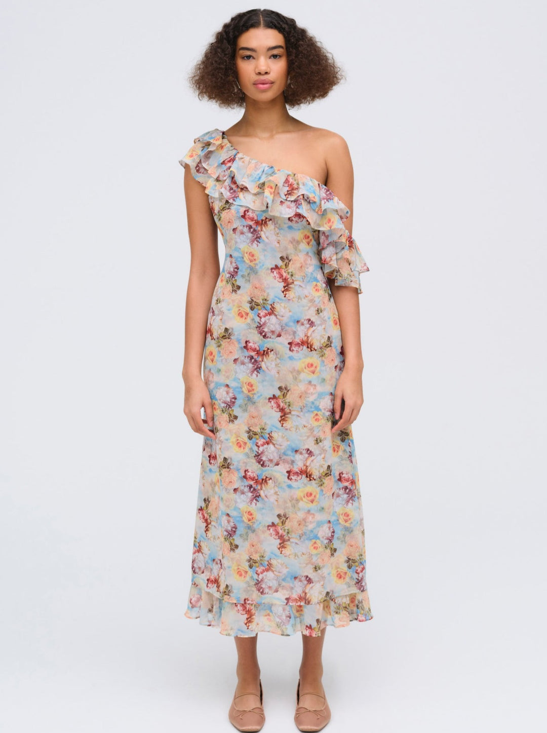 Delphine Midi Dress — Blue