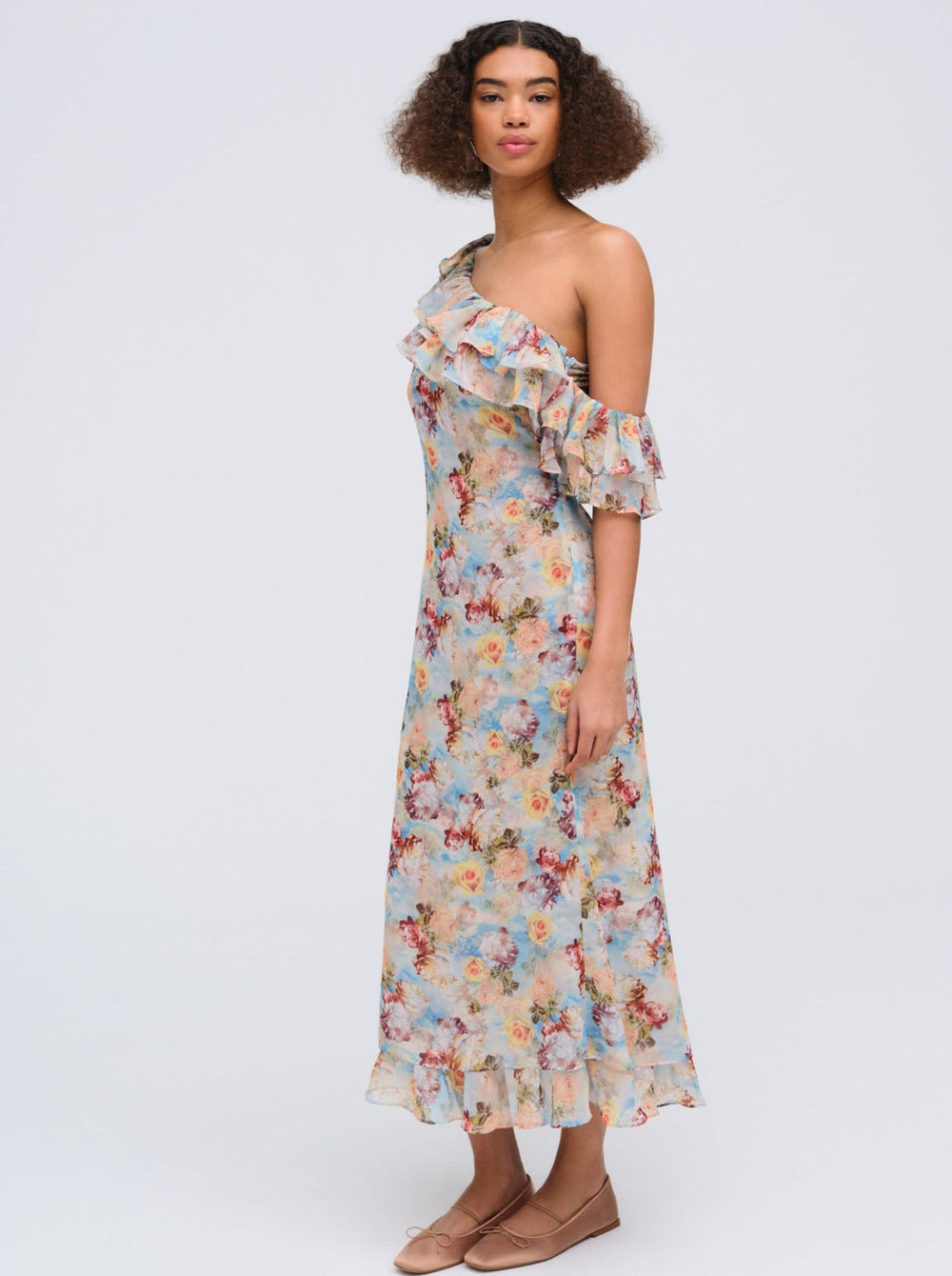 Delphine Midi Dress — Blue