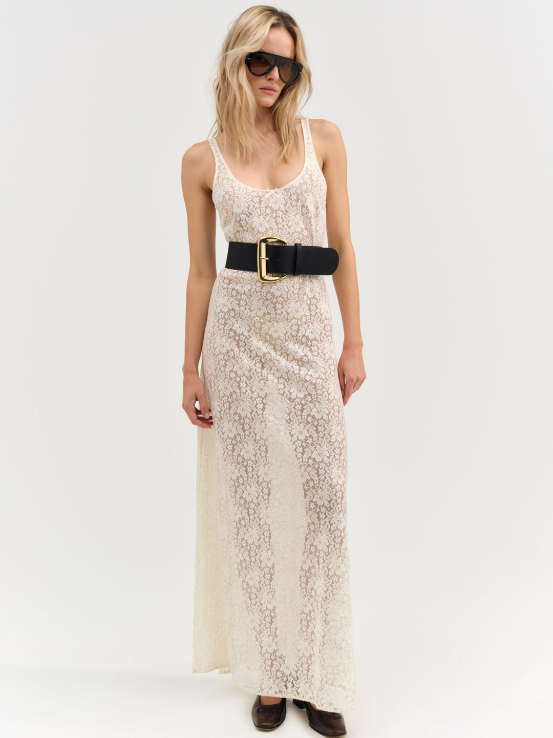 Ella Lace Maxi Dress — Cream