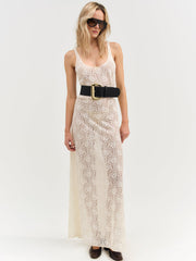 Ella Lace Maxi Dress — Cream