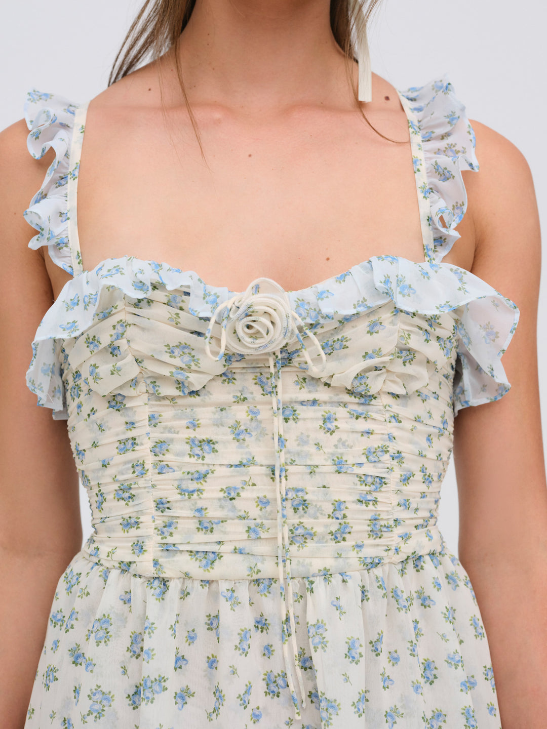 Chateau Mini Dress — Blue