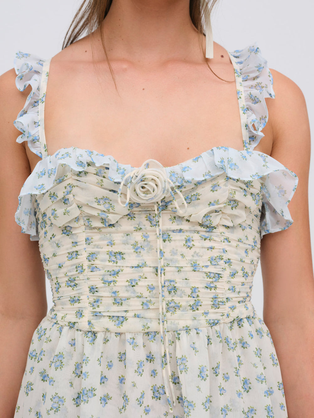 Chateau Mini Dress — Blue