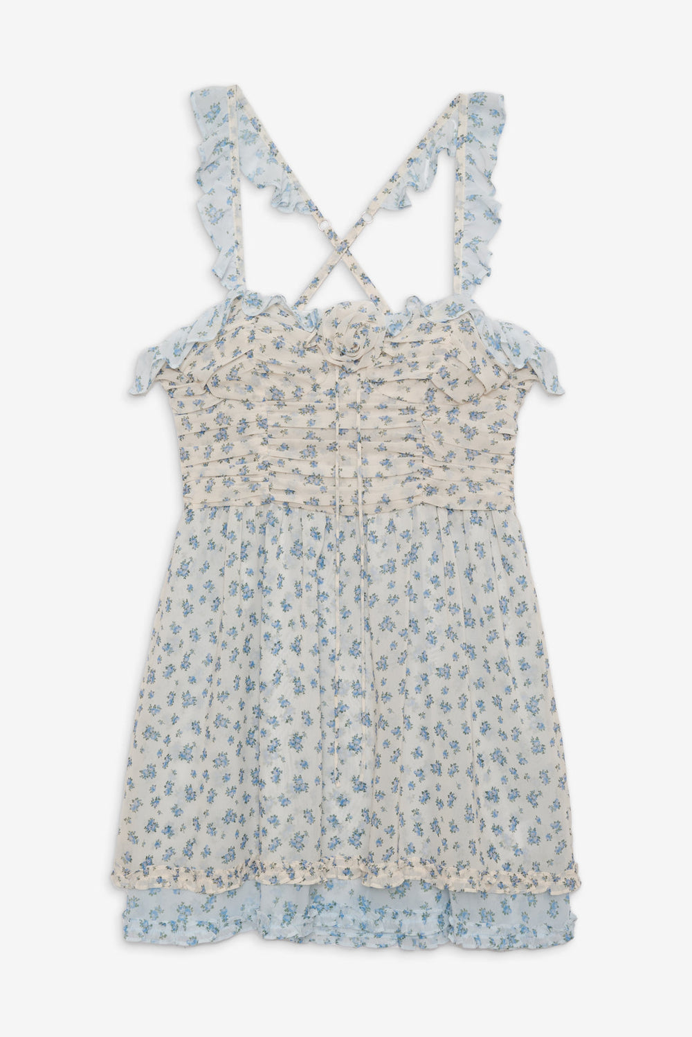 Chateau Mini Dress — Blue