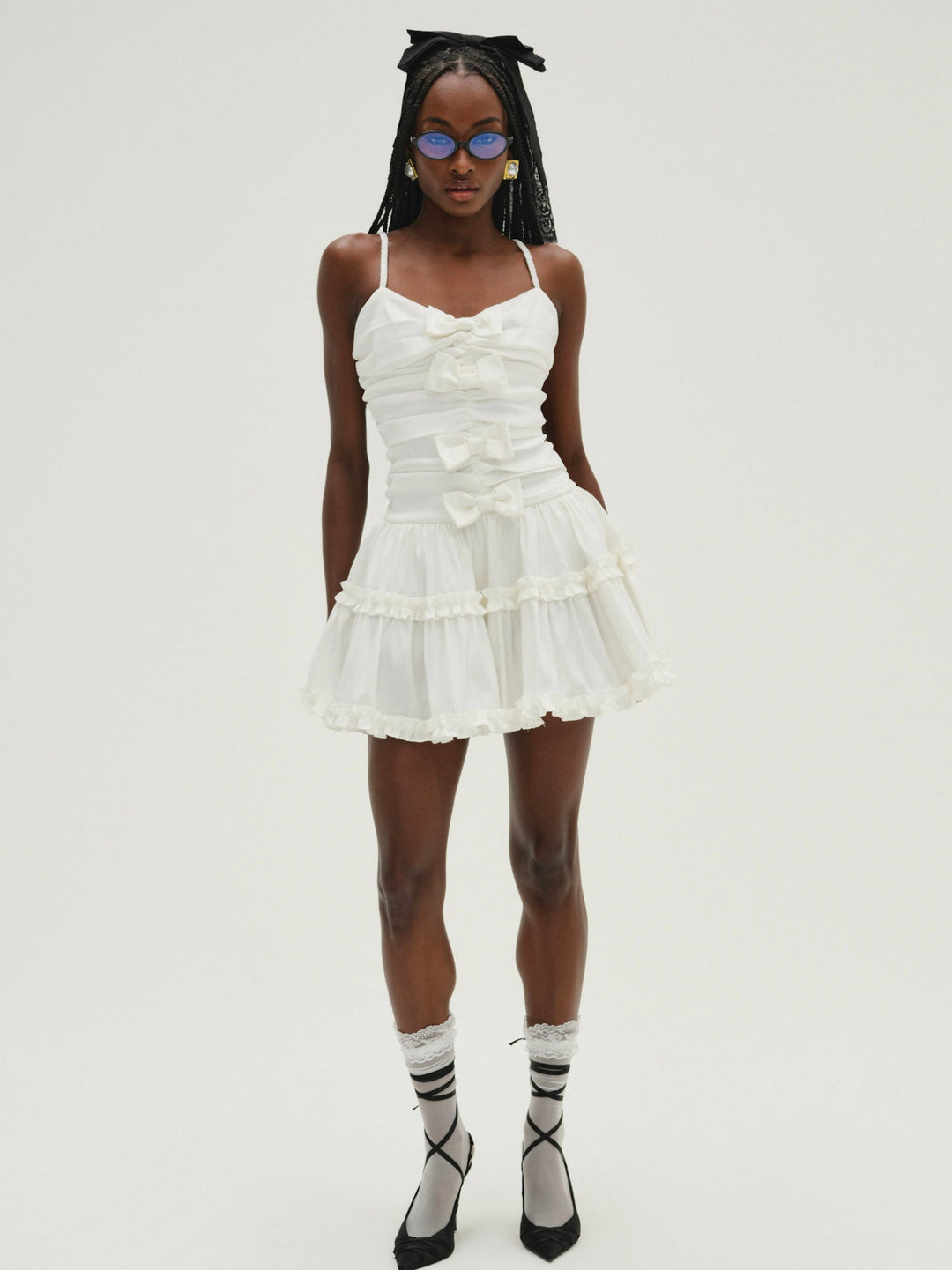 Whipped Cream Taffeta Mini Dress — White