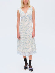 Chateau Midi Dress — Blue